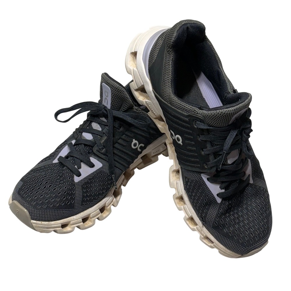 On Cloudswift Running Shoes Black Purple Women W8.5 UK6.5 Swiss Engineering READ